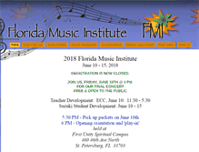 Tablet Screenshot of floridamusicinstitute.com